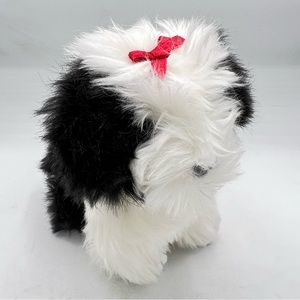 Vintage 2001 Ty Poofie the Dog Black & White Beanie Babies Collection 6" Plush